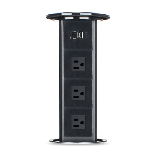 Table Furniture tower lift up phone iphone 3 AC outlet Usb QI 15 W Wireless Charger