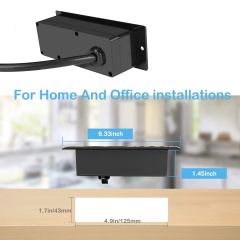 Furniture Recessed Power Strip, Recessed Desk Outlet with 3.1A Max USB, in Conference Desk Recessed Power Outlets Socket, Desktop Power Grommet with 6.56ft Power Cord