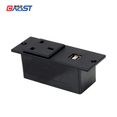 Table recessed desk in UK led strip power supply 2usb fast charging power strip