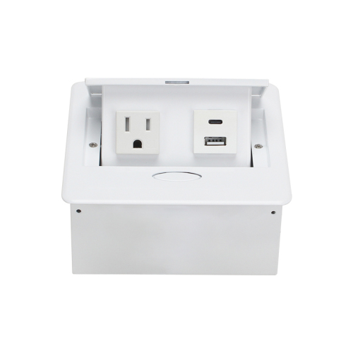 Desk mounted outlet us desk in with TR USB A +C table pop up socket electrical connection box