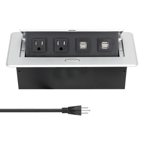 USB table socket US multifunctional desktop pop up socket 2 USA outlets 4 USB for office furniture