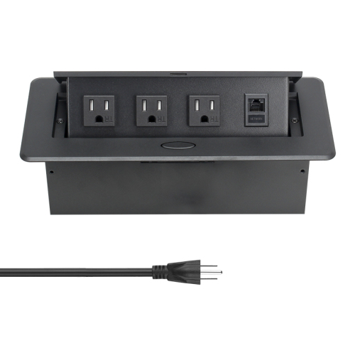 Manufacture pop up sockets power outlets US hidden desk socket pop up socket 3 USA outlets VGA