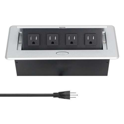 Table pop up sockets power outlets US hidden desk socket pop up socket 4 USA outlets