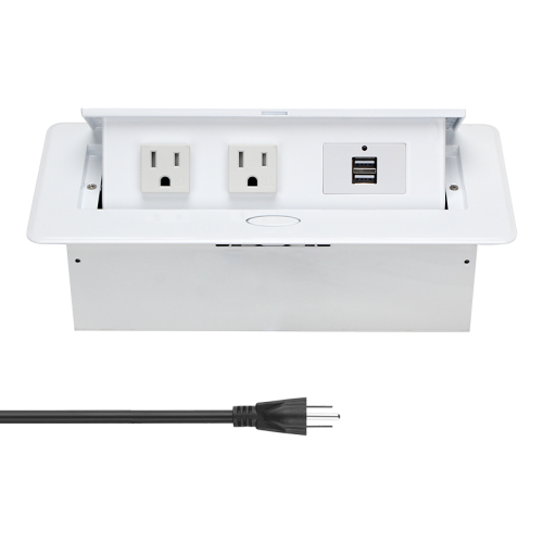 Table Power Socket US multifunctional hidden desktop pop up socket 1 USA outlets 2USB A for office furniture