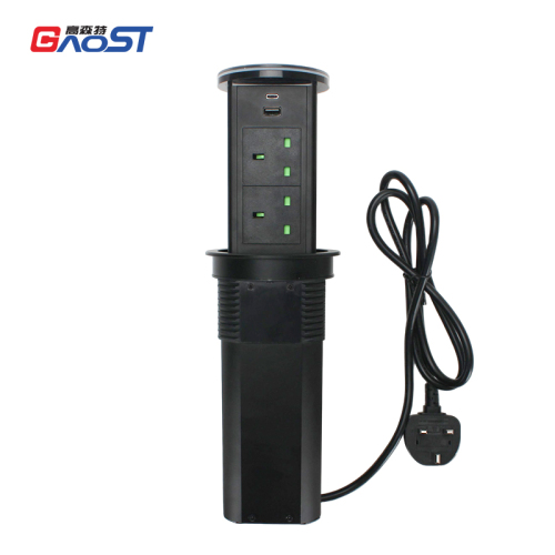 Kitchen pop up hidden lift socket kitchen island pop up outlet 15w