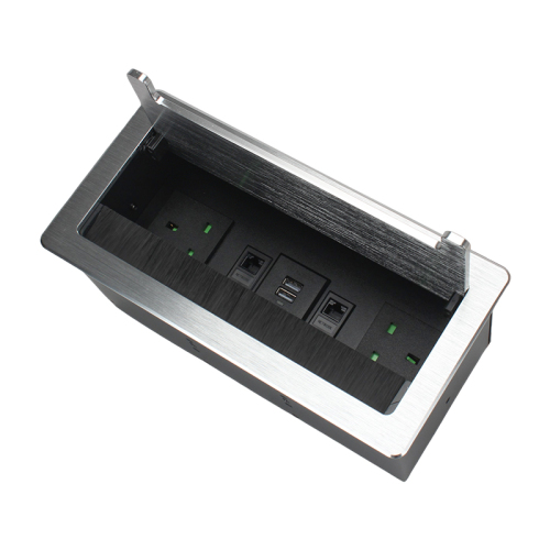 Built in electric flip up socket standard pop up power socket with 3 sockets