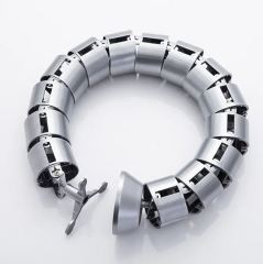 plastic Office desk snake wire management box adjustable snake cable tra