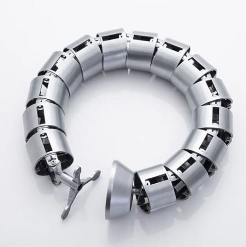 plastic Office desk snake wire management box adjustable snake cable tra