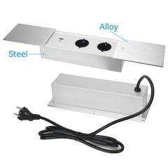 Conference Recessed Power Socket with USB-C Gaost Desk Power Outlet with Sliding Cover for Conference Table Kitchen Countertop Workbench Surfaces