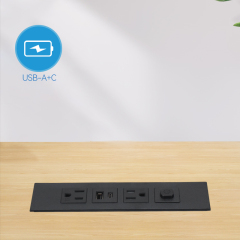 US power strip 1875W/15A with 5Ft Extension Cord Flat Plug Overload Surge Protection Wall Mount for Home Office