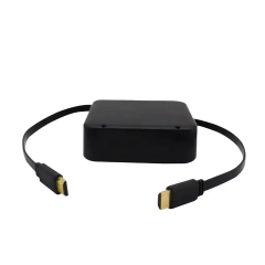 Black HD high resolution 4k automatic retractable cable reel
