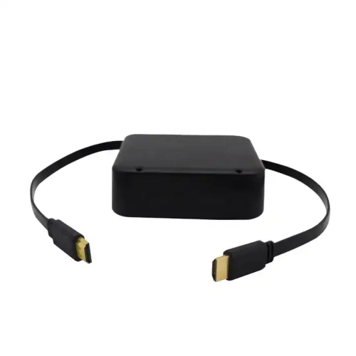 Black HD high resolution 4k automatic retractable cable reel