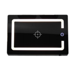 Nightstand Wireless Charging Station and LED Lights 3 brightness level, 15W QI charger, customize size and thickness 5mm