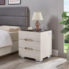 Nightstand Wireless Charging Station and LED Lights 3 brightness level, 15W QI charger, customize size and thickness 5mm