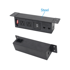 Furniture Under Desk Power Strip Socket Usb Wall Power Strip Practical CAT6 Desktop Socket