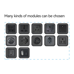 Furniture Under Desk Power Strip Socket Usb Wall Power Strip Practical CAT6 Desktop Socket