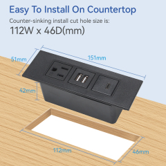 Wholesale Fast Charging PD20w Type C Surge Protector Smart QC3.0 Power Strip US Socket