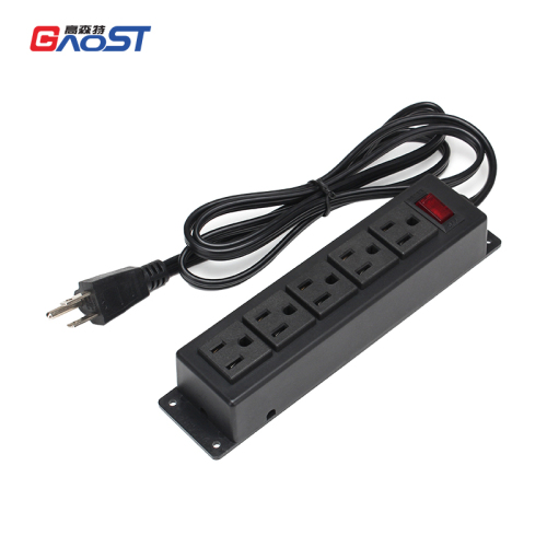 Conference US Recessed 6 Outlet Power Strip With USB Port 4 AC Outlets 2 USB Charging