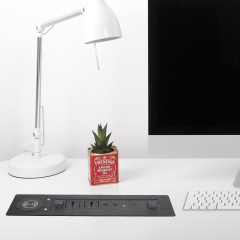 Universal Rotary Socket HDMI 15w Wireless Charging Socket With USB Data Port For Furniture