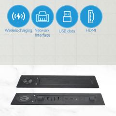 Universal Rotary Socket HDMI 15w Wireless Charging Socket With USB Data Port For Furniture