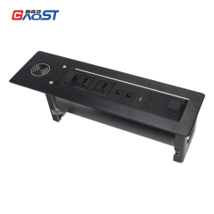 Universal Rotary Socket HDMI 15w Wireless Charging Socket With USB Data Port For Furniture