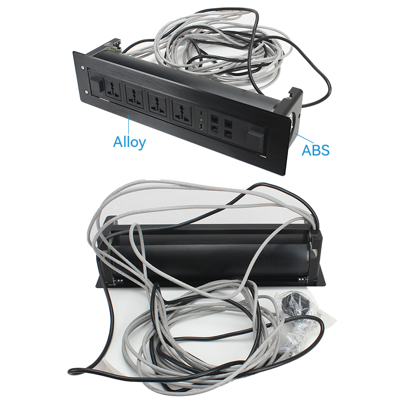 Hot Sale Office Desk Cat6 Hidden Electric Universal Rotary Socket ...