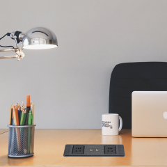 Desktop Built In Recessed Power Socket With China Outlets And USB Charging