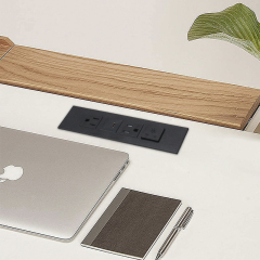 UL CUL Certified Desktop Built In Power Socket With 2 Power Outlets Type C Charging Light Switch For Hotel Furniture