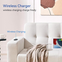 15W QI charger easy install desktop recessed wireless charging power socket hole 60mm