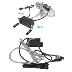 UK Desktop Recessed Socket 2 CAT6 For Conference Table