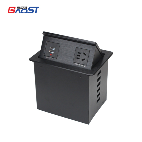 Desktop Recessed Pop Up Socket With 2 USB-A Charging 1 China Outlet