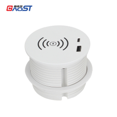 Full Sell Plastic Desktop Wireless Charging Power Grommet With GST Cord
