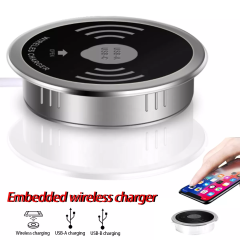 5W/7W/10W 3 In 1 Embedded phone charger with QI wireless charger, Type C USB charger Water proof