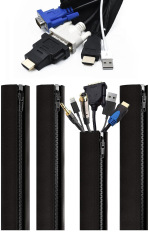 Cable management sock Cable Organizer Management for Home Office Wrap Split Braided Sleeve Hook-and-Loop Textile Braided Sleeve