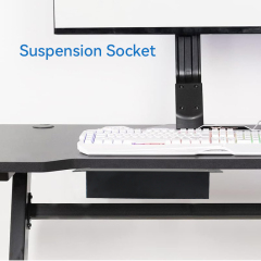 Desktop Mount On Power Strip 3 UK Outlets，2 USB-A Charging 1 CAT6 and 1 Switch