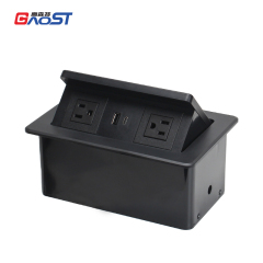 Wholesale Desktop Pop Up Power Socket With Wireless Charging 2 US AC Outlets 1 USB-A&C Charging Suitable For Most Furniture