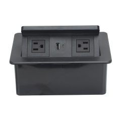 Wholesale Desktop Pop Up Power Socket With Wireless Charging 2 US AC Outlets 1 USB-A&C Charging Suitable For Most Furniture
