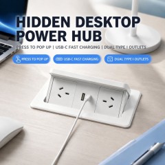 Australian standard electric home safety ABS pop up socket with 15 w wireless charger