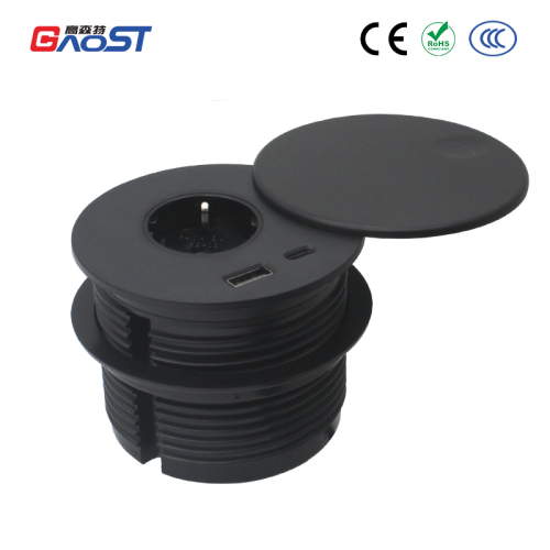 Europe German Desktop Power grommet USB Desk Socket Type C