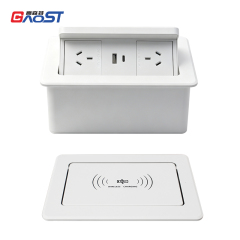 Australian standard electric home safety ABS pop up socket with 15 w wireless charger