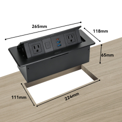 All-in-One Desktop Power Hub with 2 USB-C & 2 USB-A Ports, UL Certified Fast Charger for Home Office Workstation