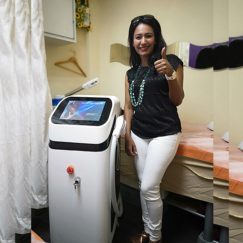 Feedback of vertical diode laser hair removal machine