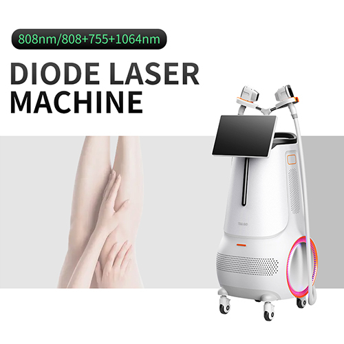 1600w/2000w Vertical Three Wavelength 755nm/808nm/1064nm Diode Laser hair removal machine (Double handle)