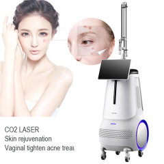 Vertical fractional co2 laser machine