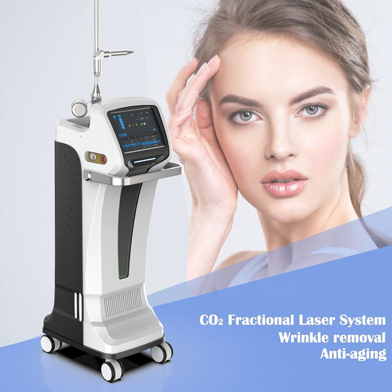 Vertical fractional co2 laser machine