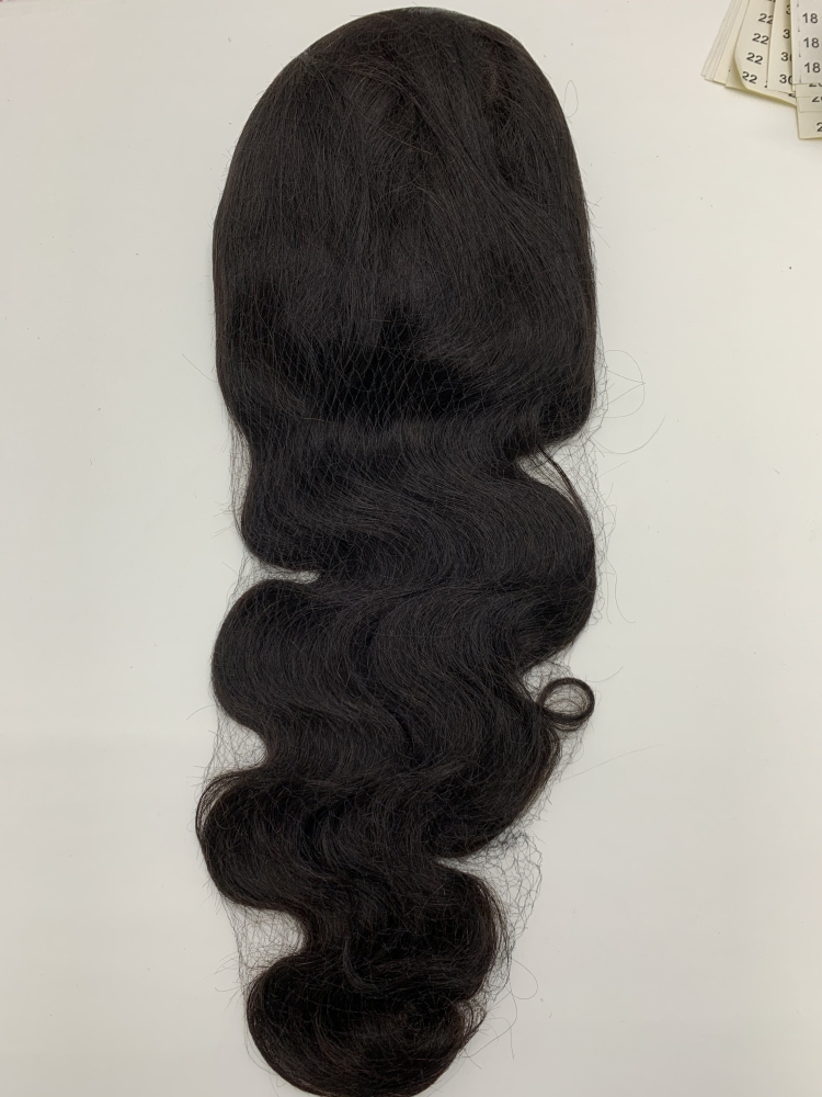 transparent lace front 13x4 wig 150% #1b body wave
