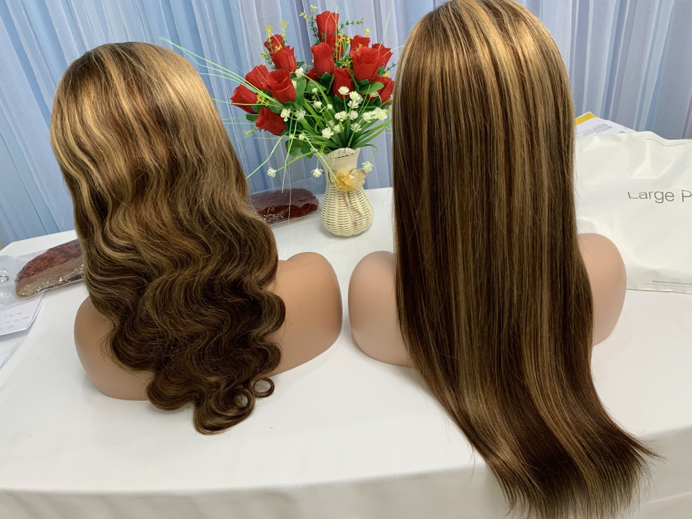 transparent 13x4 wig 150% #4/27 Straight