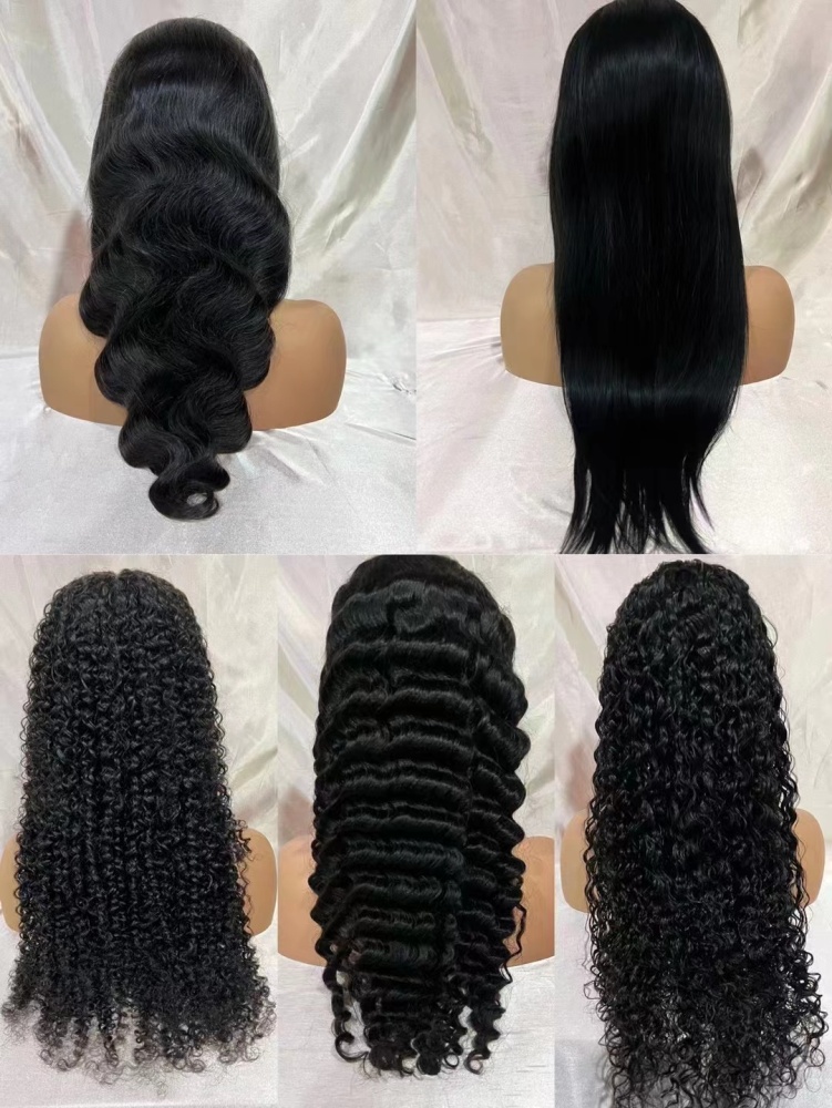 transparent lace front 13x4 wig 150% #1b kinky curly