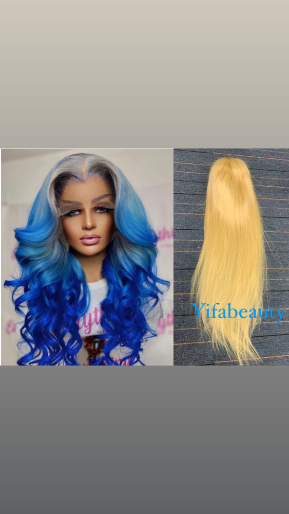transparent 13x4 wig  #613  straight
