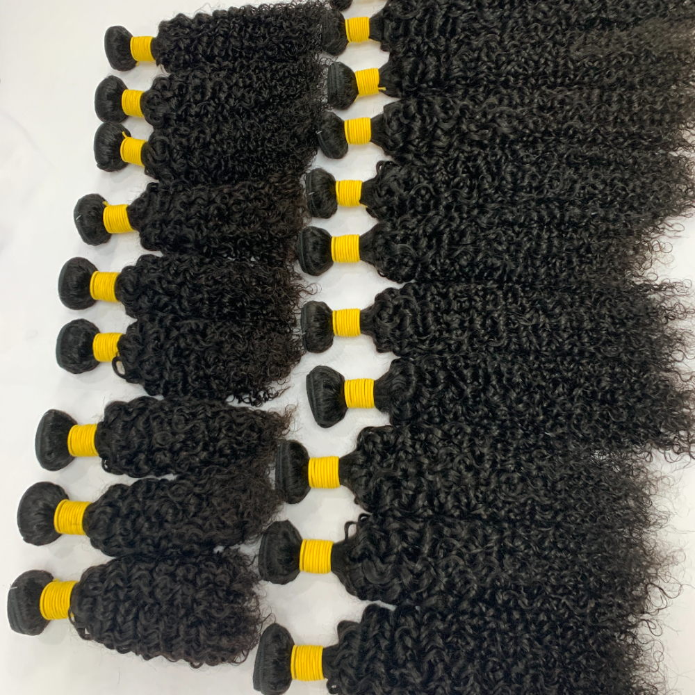 Brazilian virgin hair bundle jerry curly